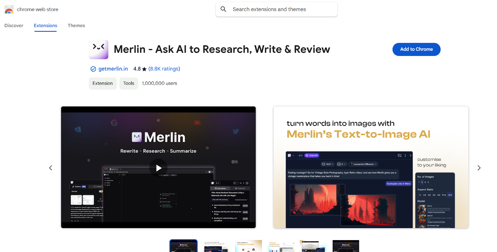 Merline Review: A screenshot of the Merlin sales page