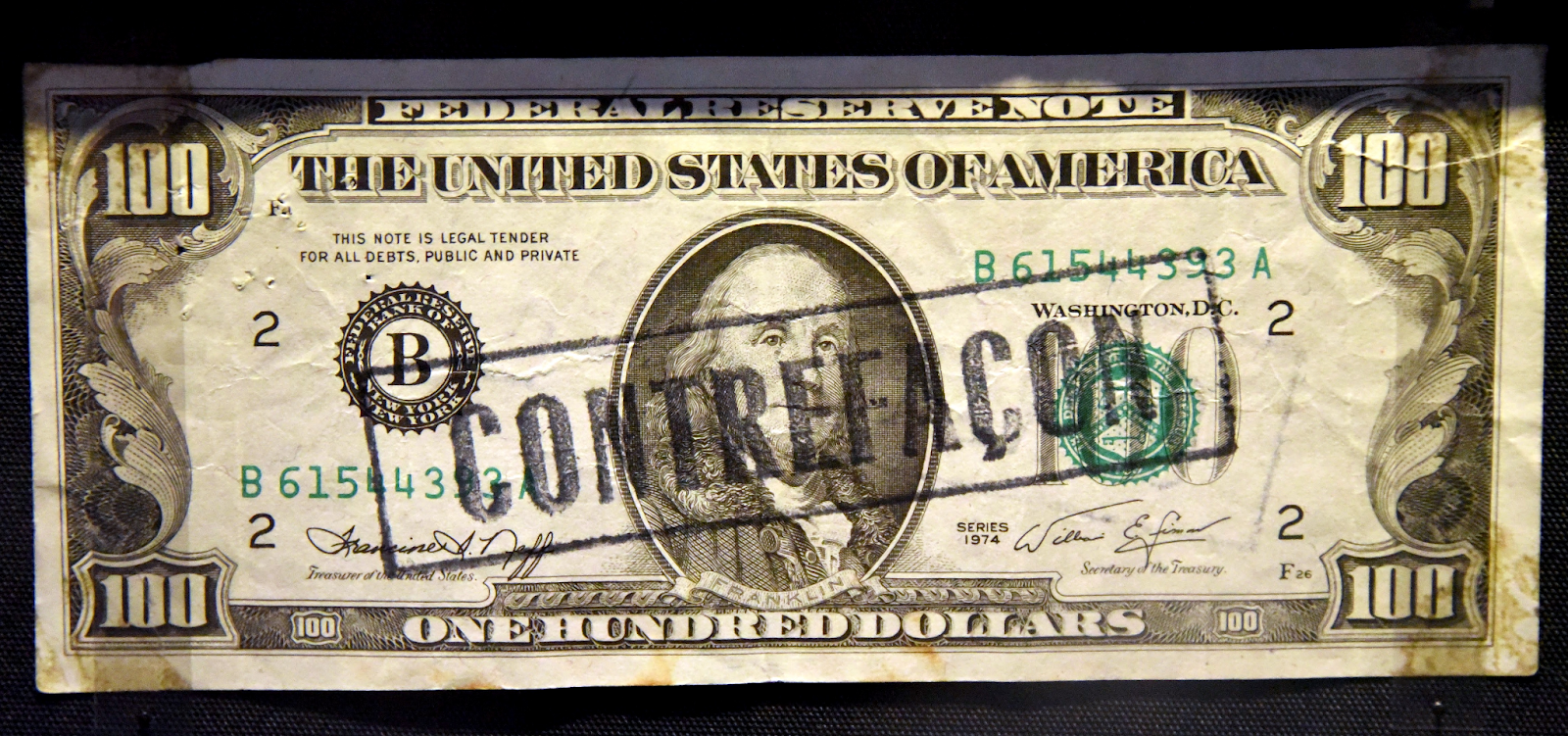 Counterfeit 2 Dollar Bill