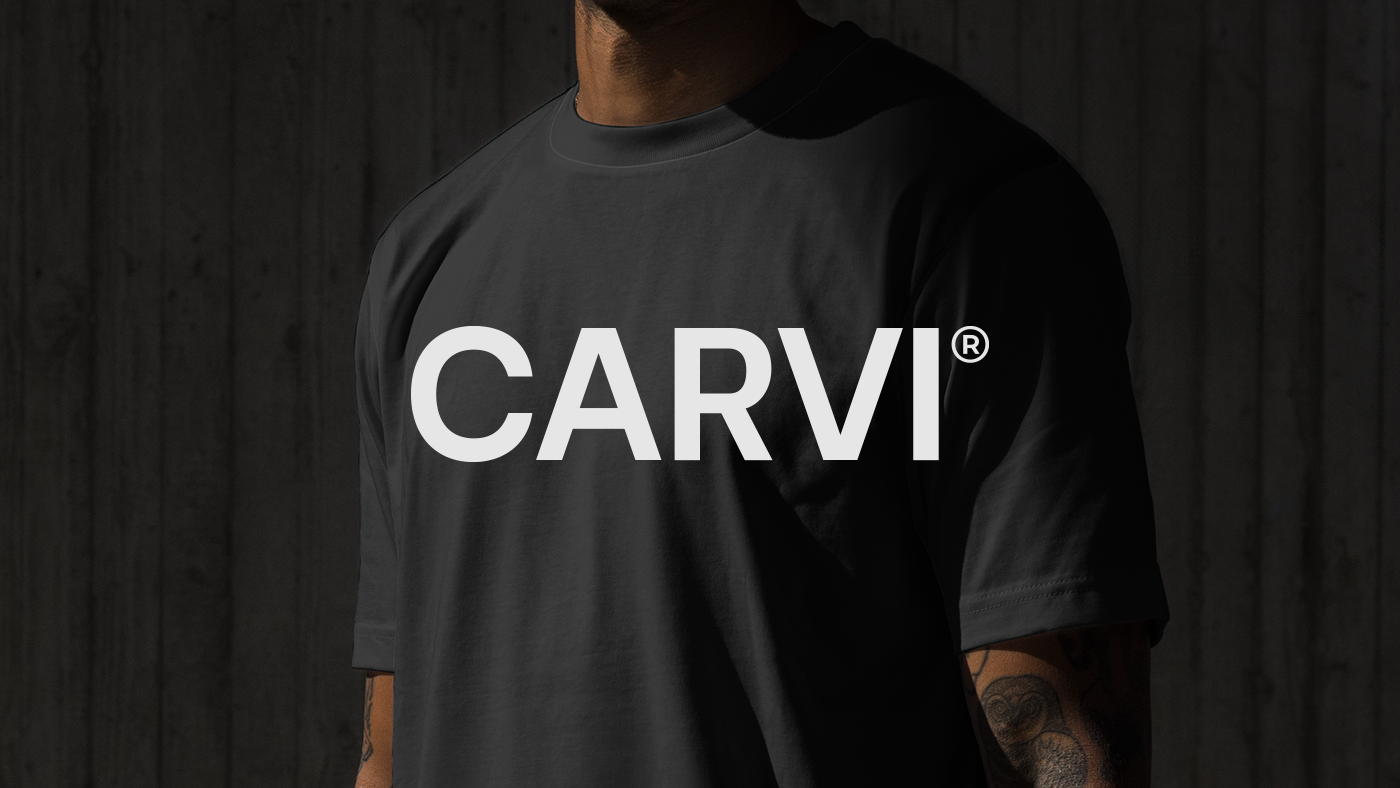 apparel branding  Clothing Fashion  graphic design  identity logo carvi t-shirt brand identity