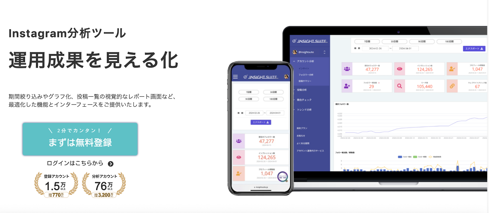 Insight Suiteトップページ画面スクショ