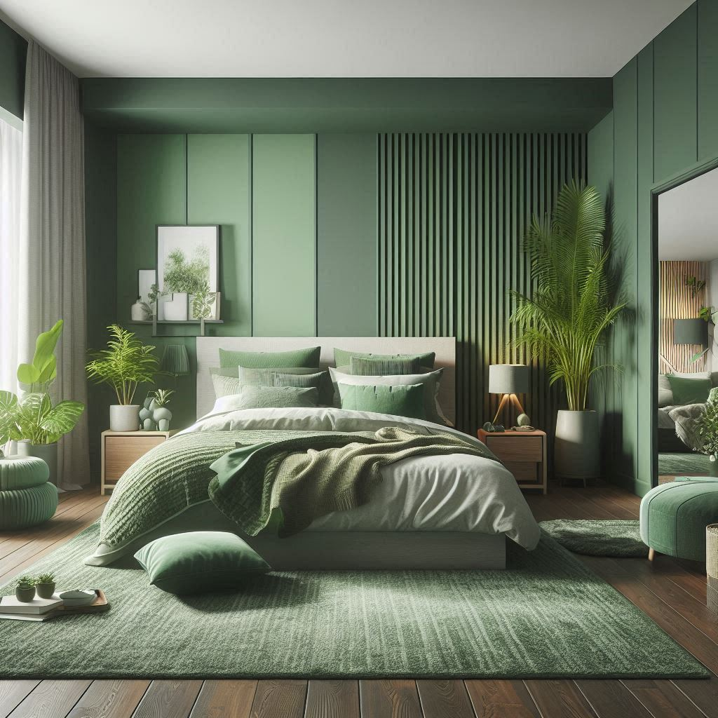 Green Bedroom Interior Design