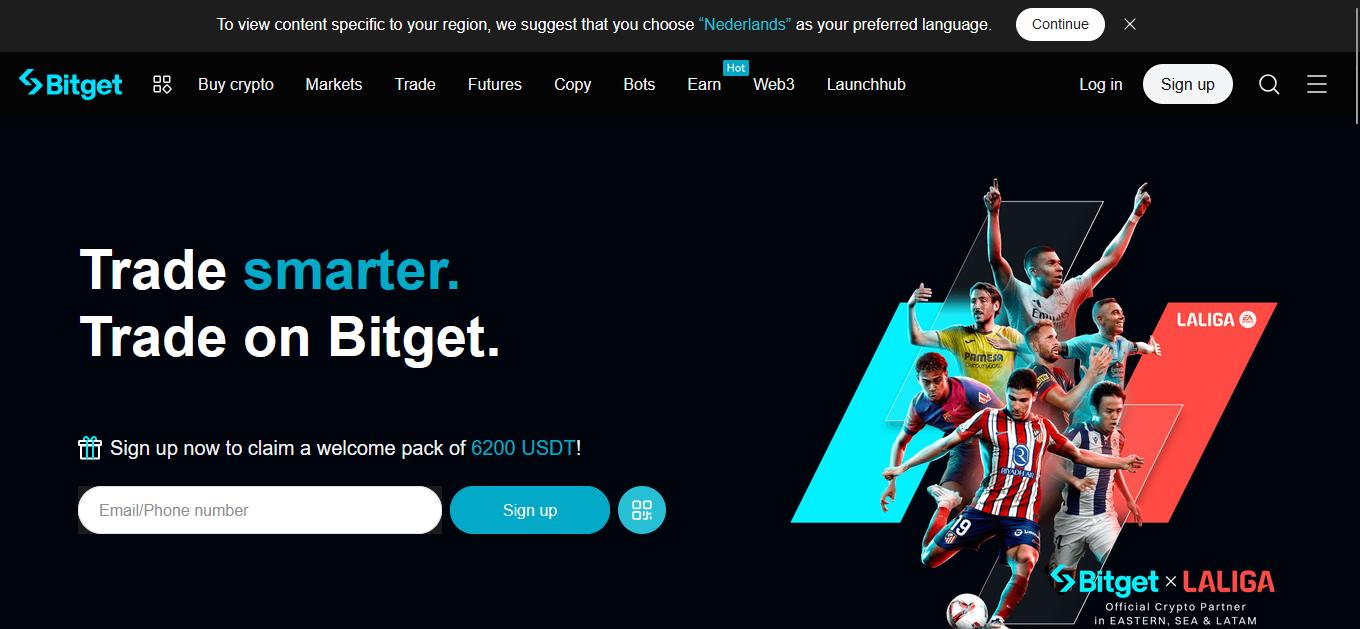 Bitget homepage