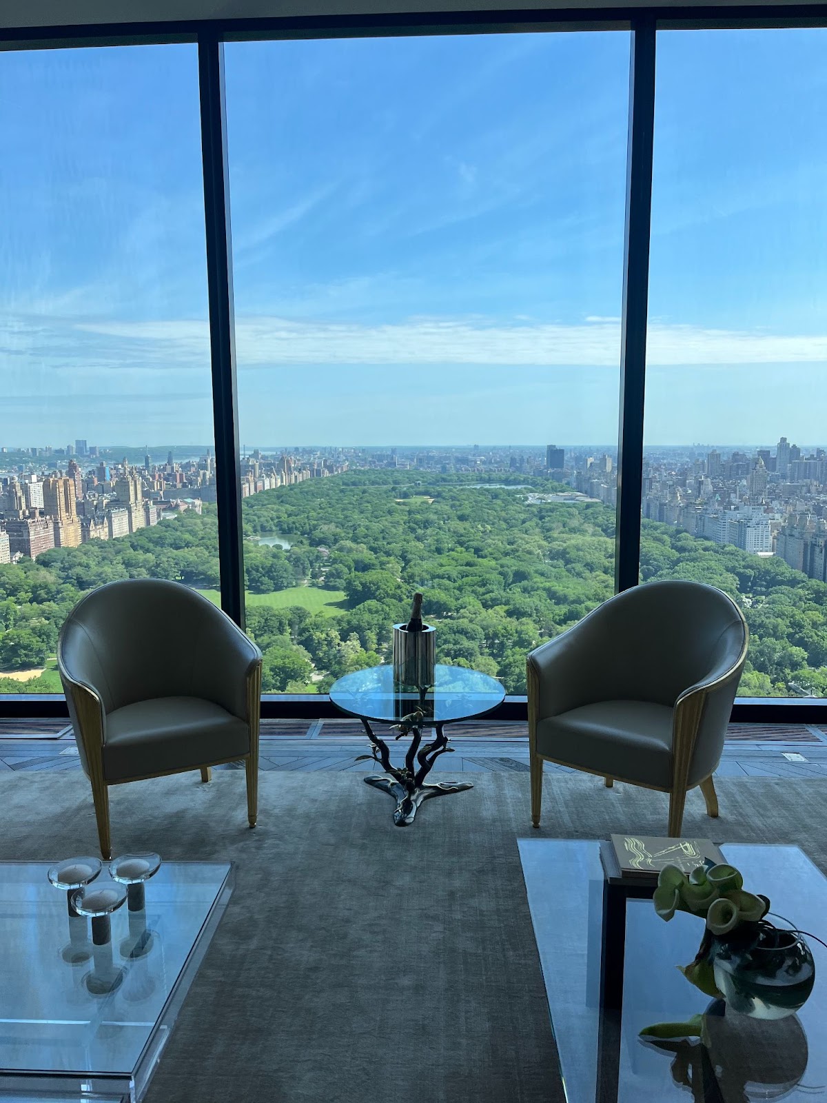 Vue sur Central Park depuis un appartement dans la Steinway Tower