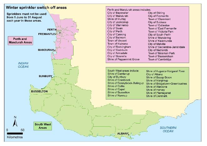 Winter sprinkler switch off | Western Australian Government