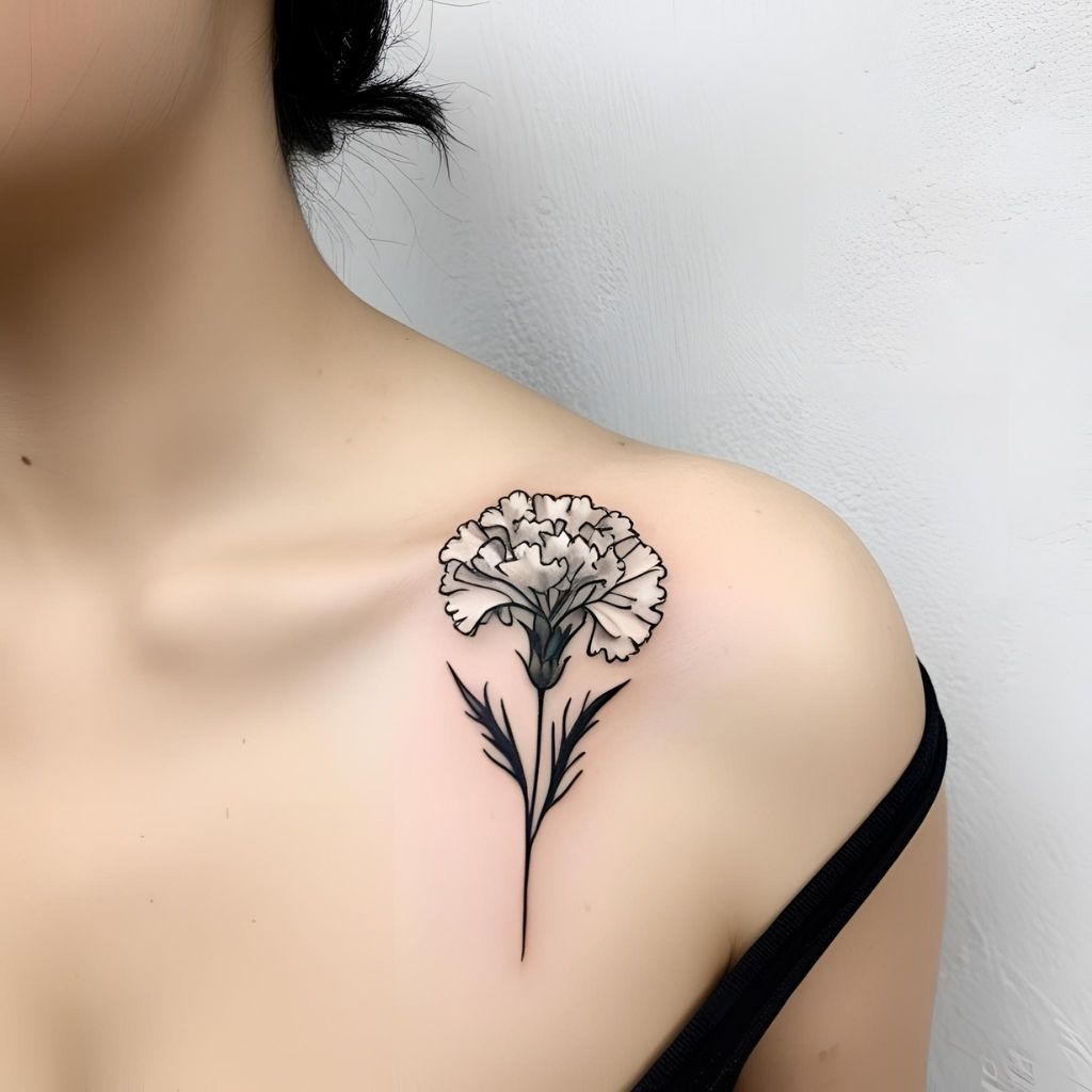 Carnation Tattoo Flower