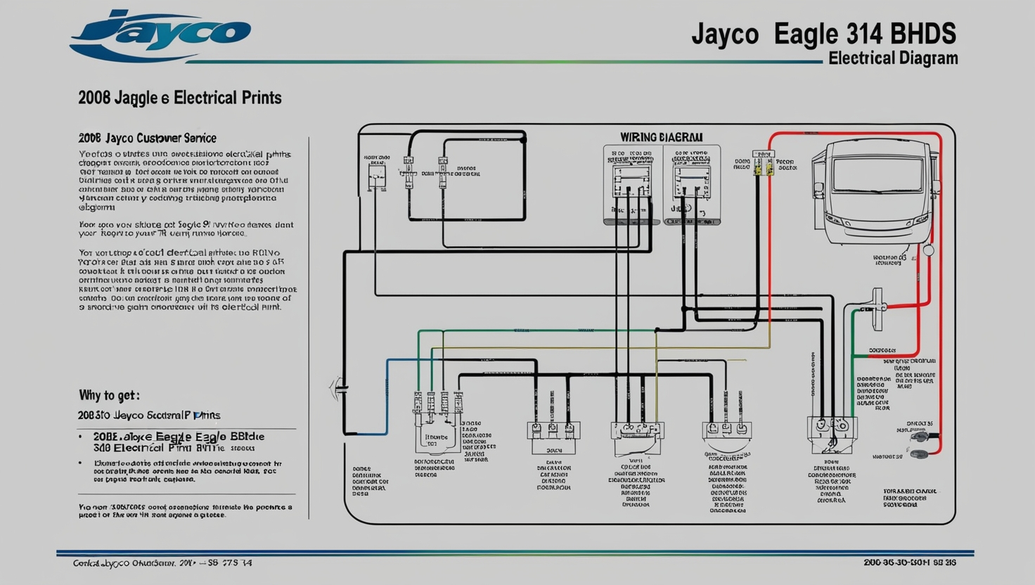 2008 Jayco Eagle 314 BHDS Electrical prints diagram 