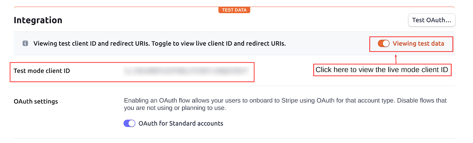  Client ID in stripe 