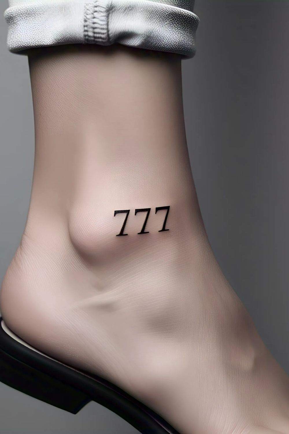 Number Ankle Tattoo