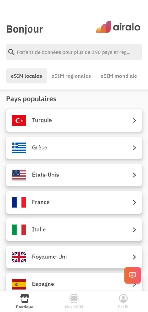 Comment acheter l’eSIM Airalo ?
