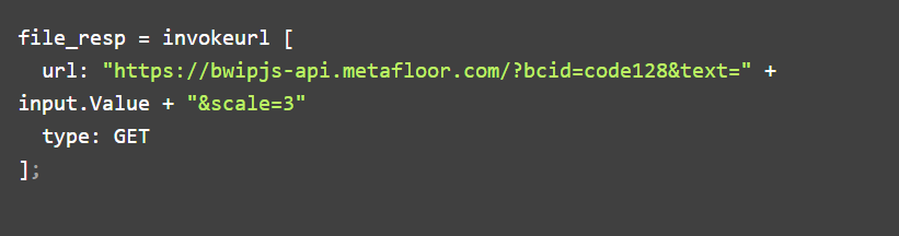 Using Zoho Inventory Barcode Generator API for Dynamicc Generation