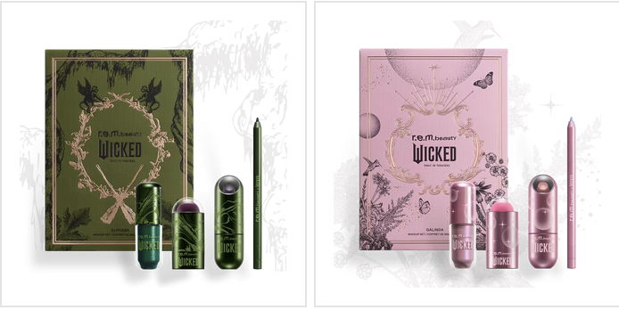 "Wicked" makeup sets sold by r.e.m. beauty.