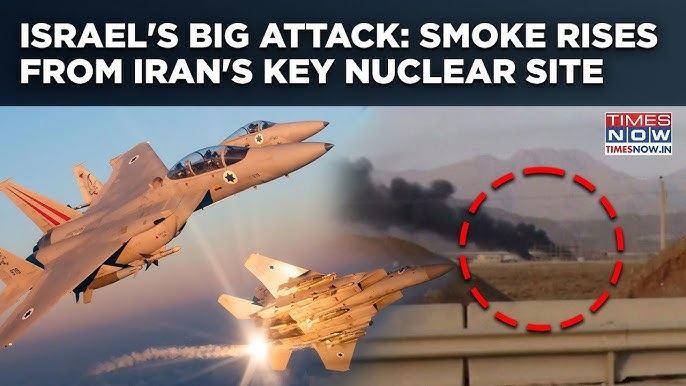Plumes of smoke rise from Iran’s Natanz nuclear facility after Israeli airstrikes, Friday, June 13, 2025.