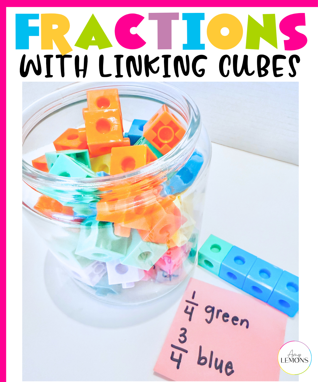 Linking cubes to model fractions