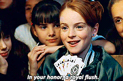 girl holding a flush