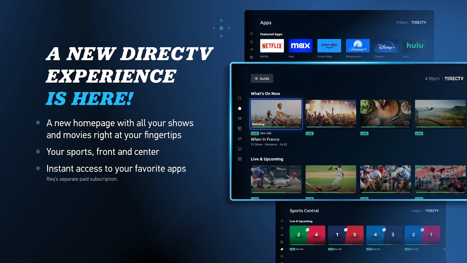 DirecTV interface.