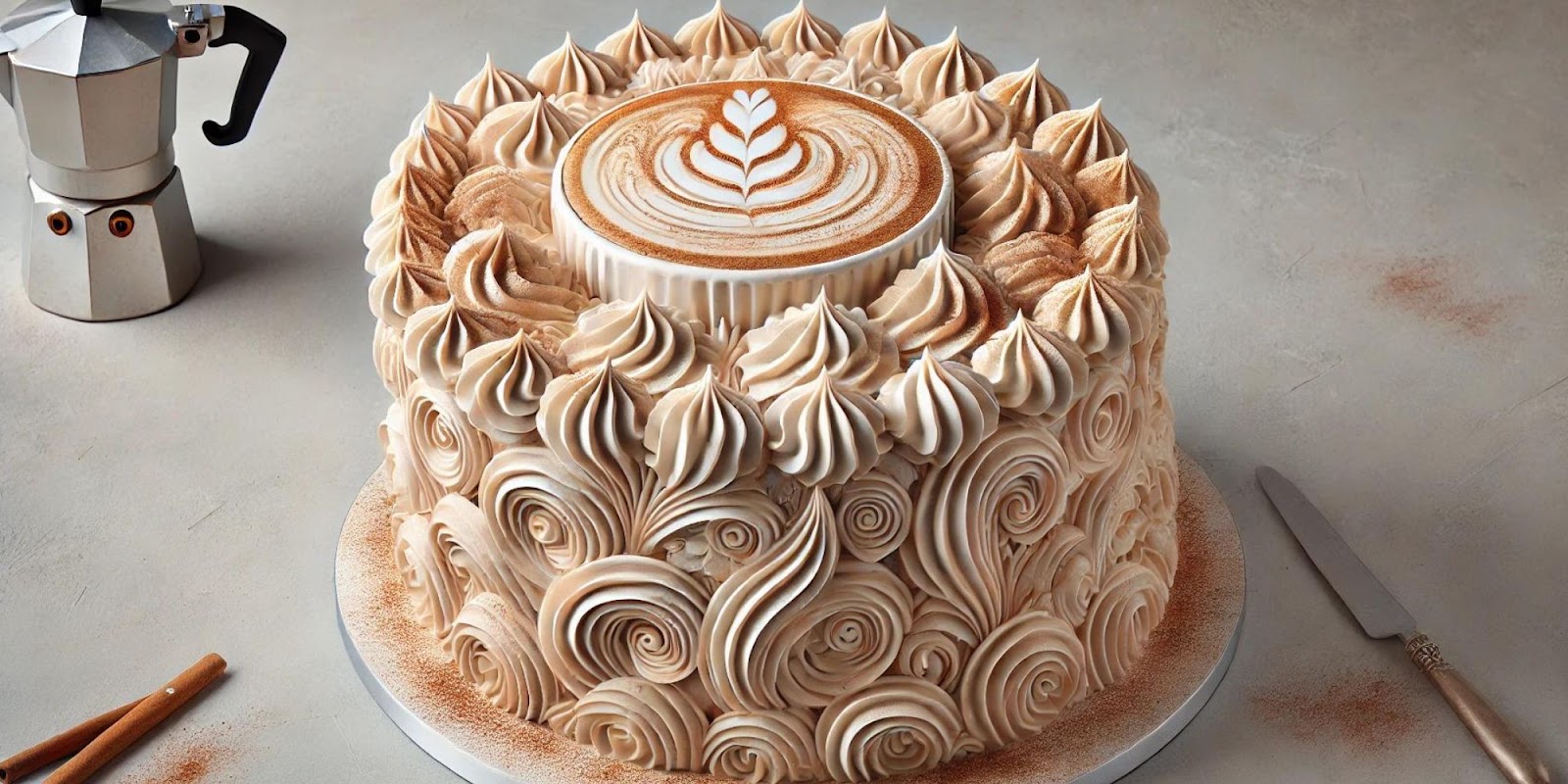 Detailed Foam Art Using Buttercream or Whipped Cream