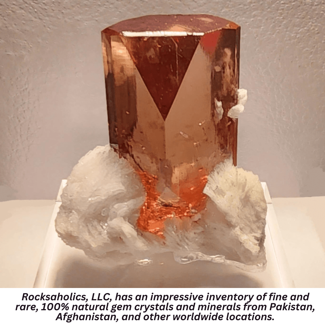 Rocksaholics, LLC has an impressive inventory of fine and rare 100% natural gem crystals and minerals from Pakistan, Afghanistan, and other worldwide locations.