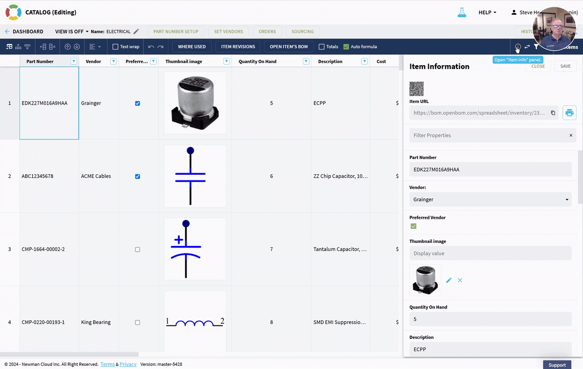 openbom what's new dec 24 item filter