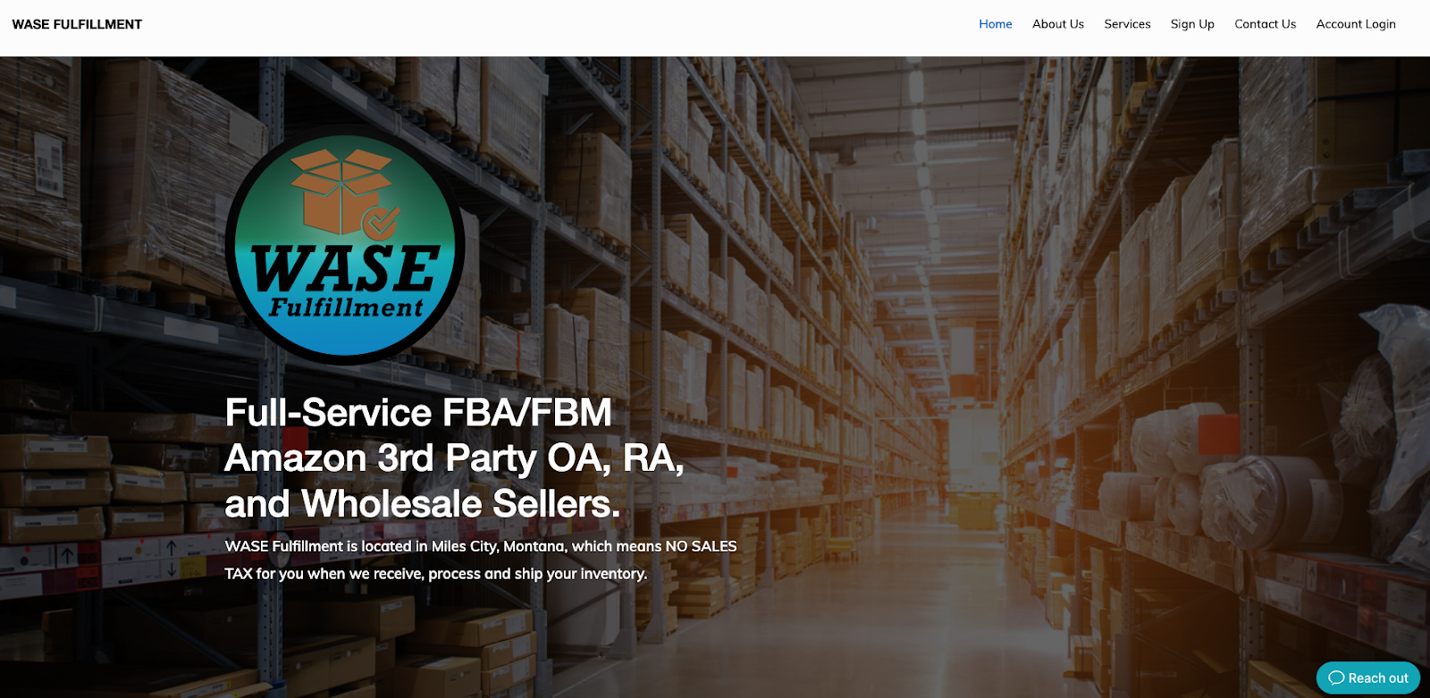 WASE Fulfillment homepage