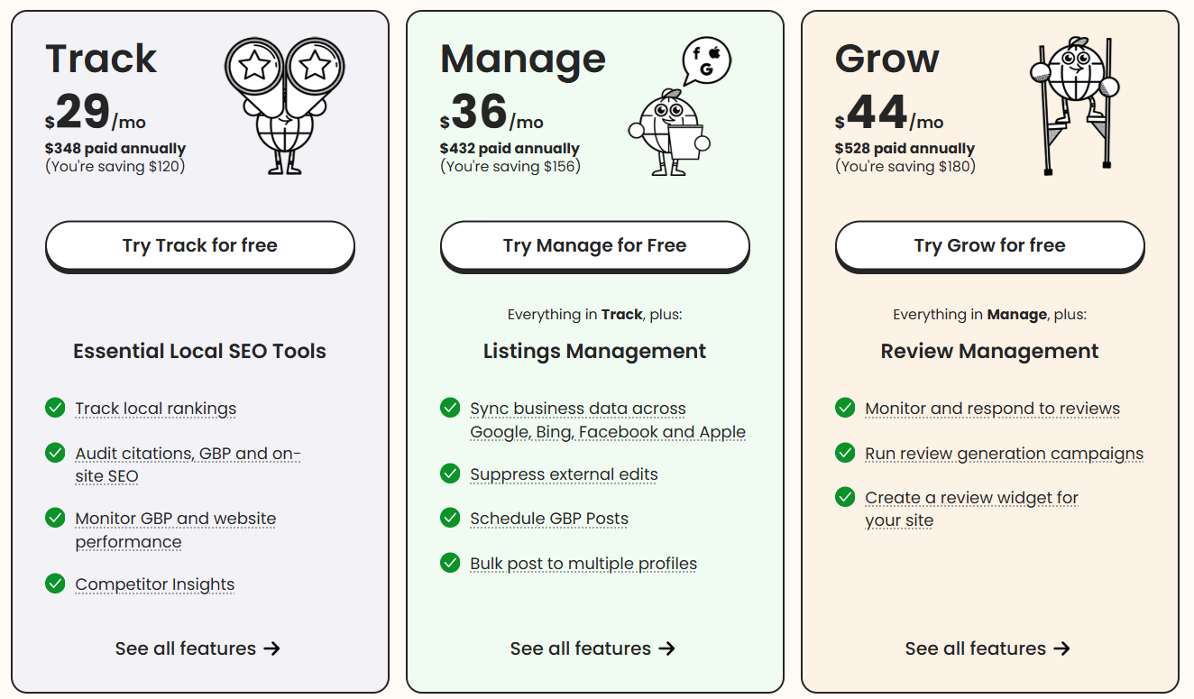 BrightLocal Pricing