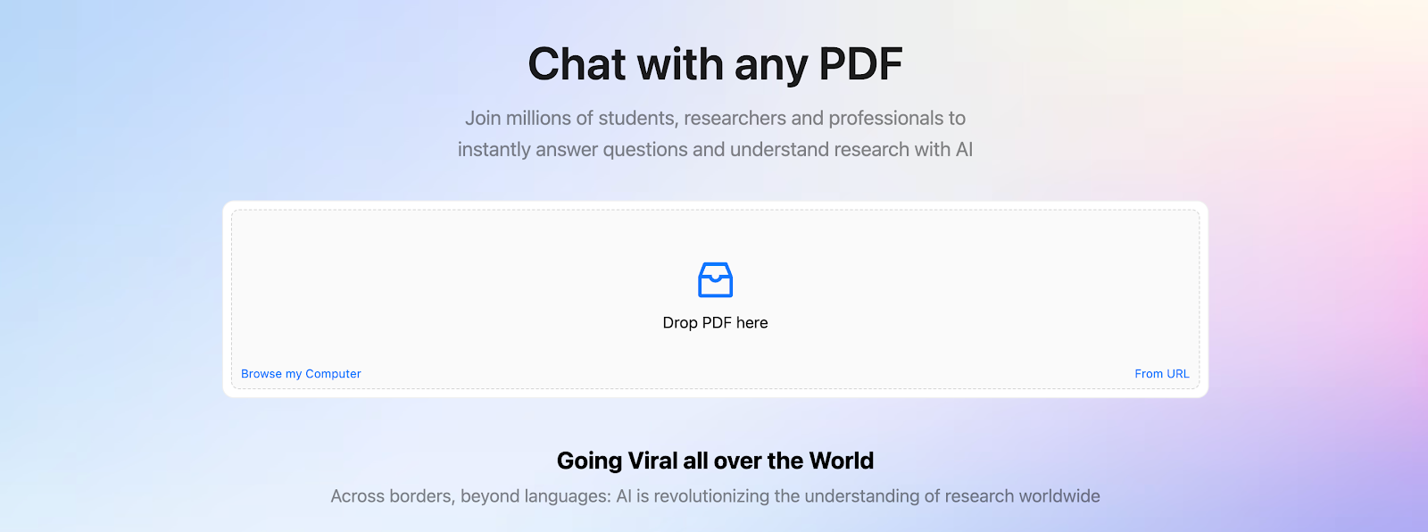 Chat PDF interface