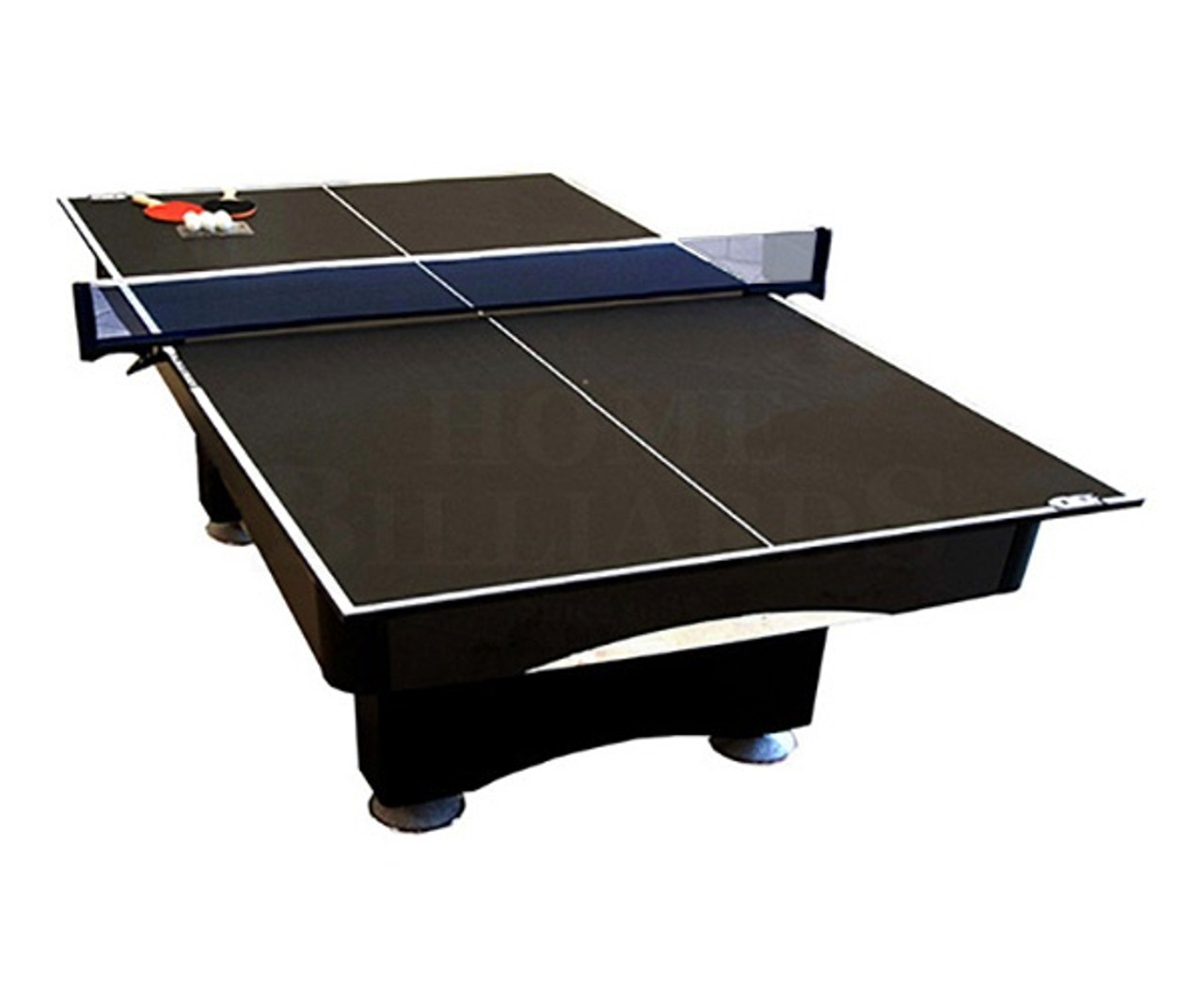 Table tennis conversion top on top of a table