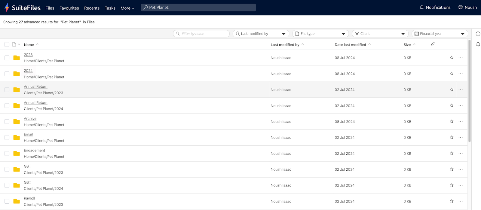 suitefiles document management software example