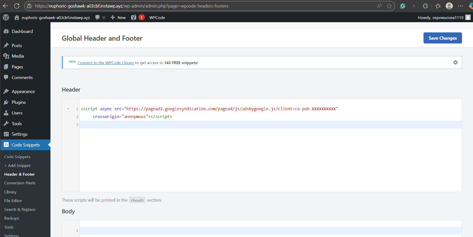 how to add AdSense code
