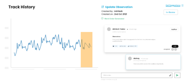 Image showing through Xempla Predictive maintenance you can track history