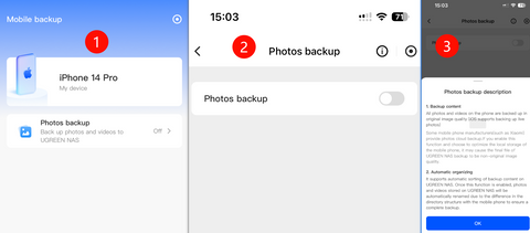 Backing up iPhone photos with nas storage