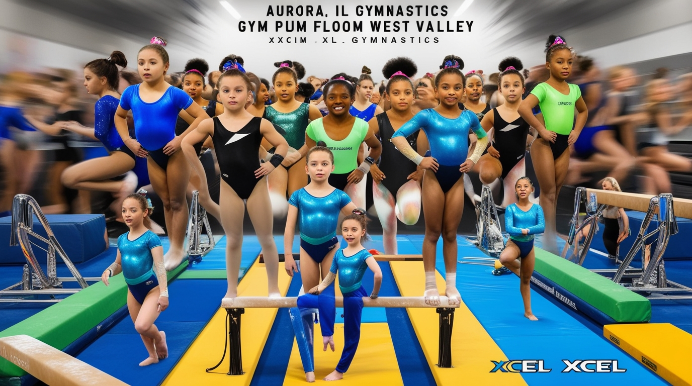 Aurora IL Xcel Gymnastics Gym Floor West Valley