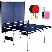 Cirocco Foldable 4 Piece Ping Pong Table Tennis Set with Net, Paddles, Balls - Tournament Size, Quick Setup, Playback Mode, Opens in a new tab