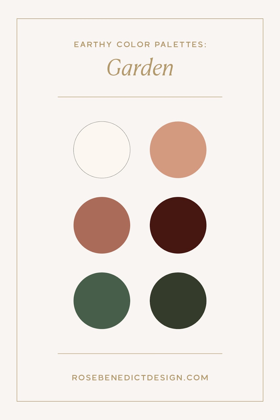 Earthy color palette example, Garden. 