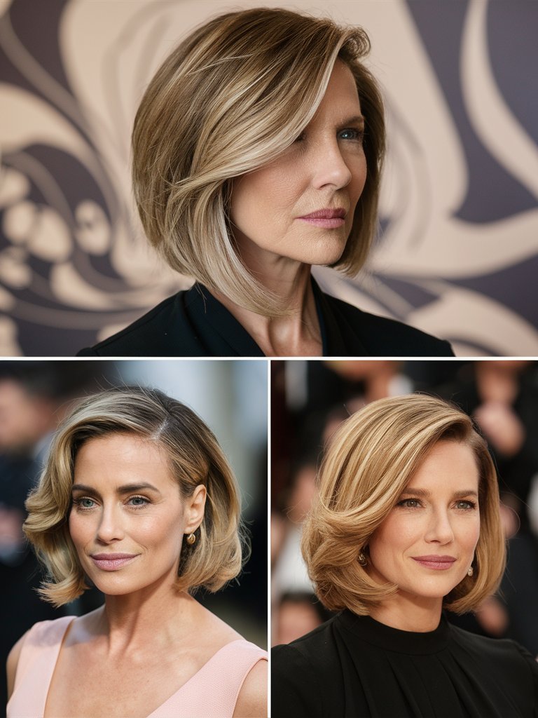 28. Blunt Bob with Side Part