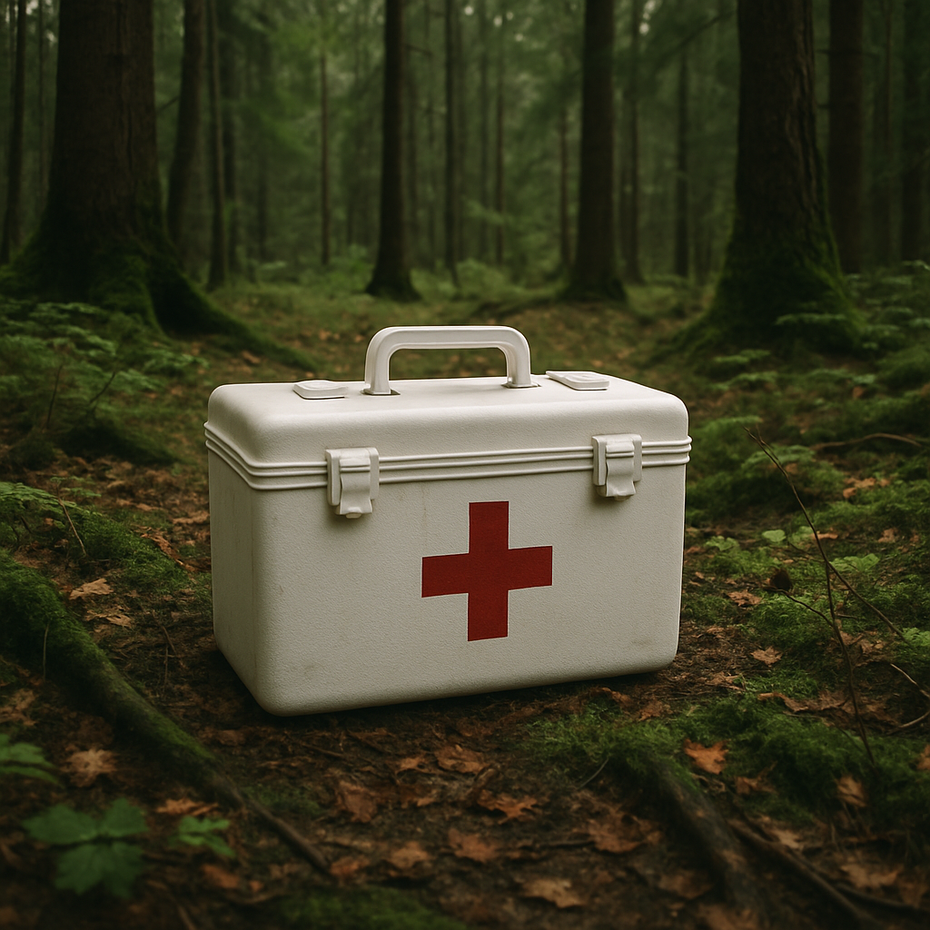 First Aid Kit in a forest