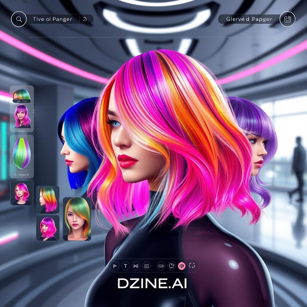 AI hair color simulation