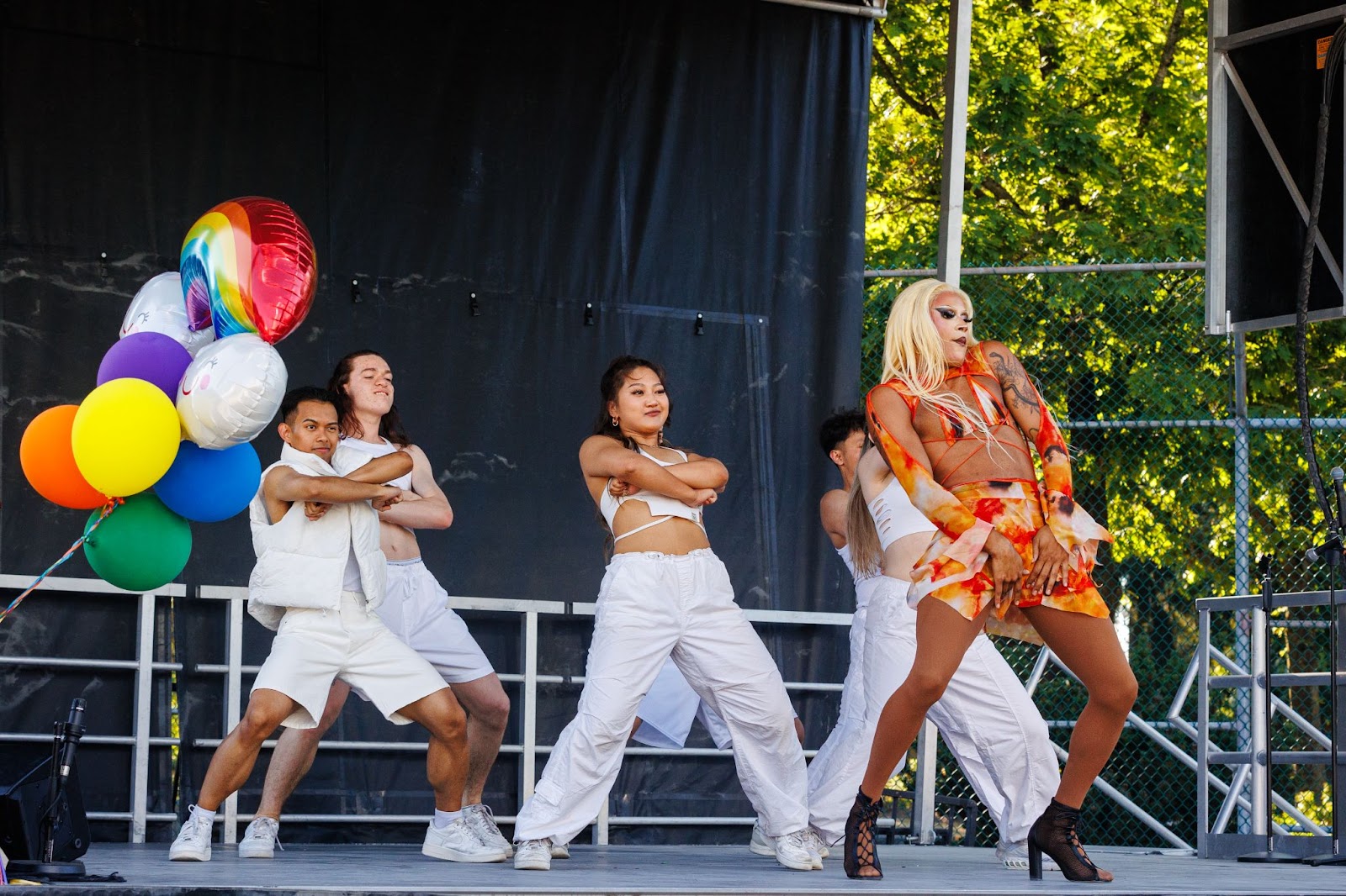 Performers take the stage. Photo via Burnaby Pride.