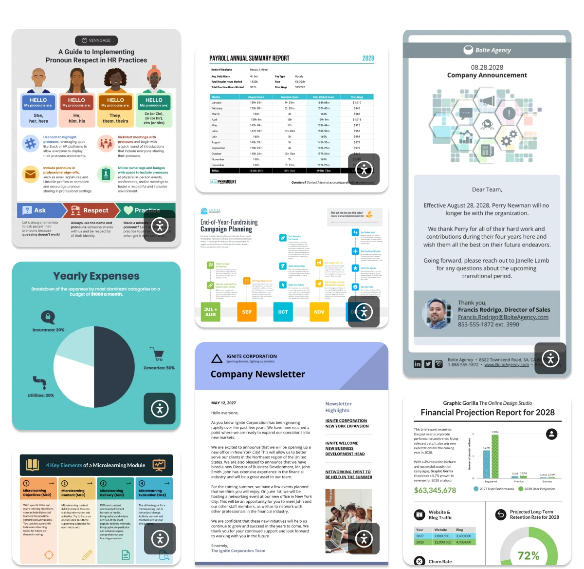 Venngage Accessibility Templates