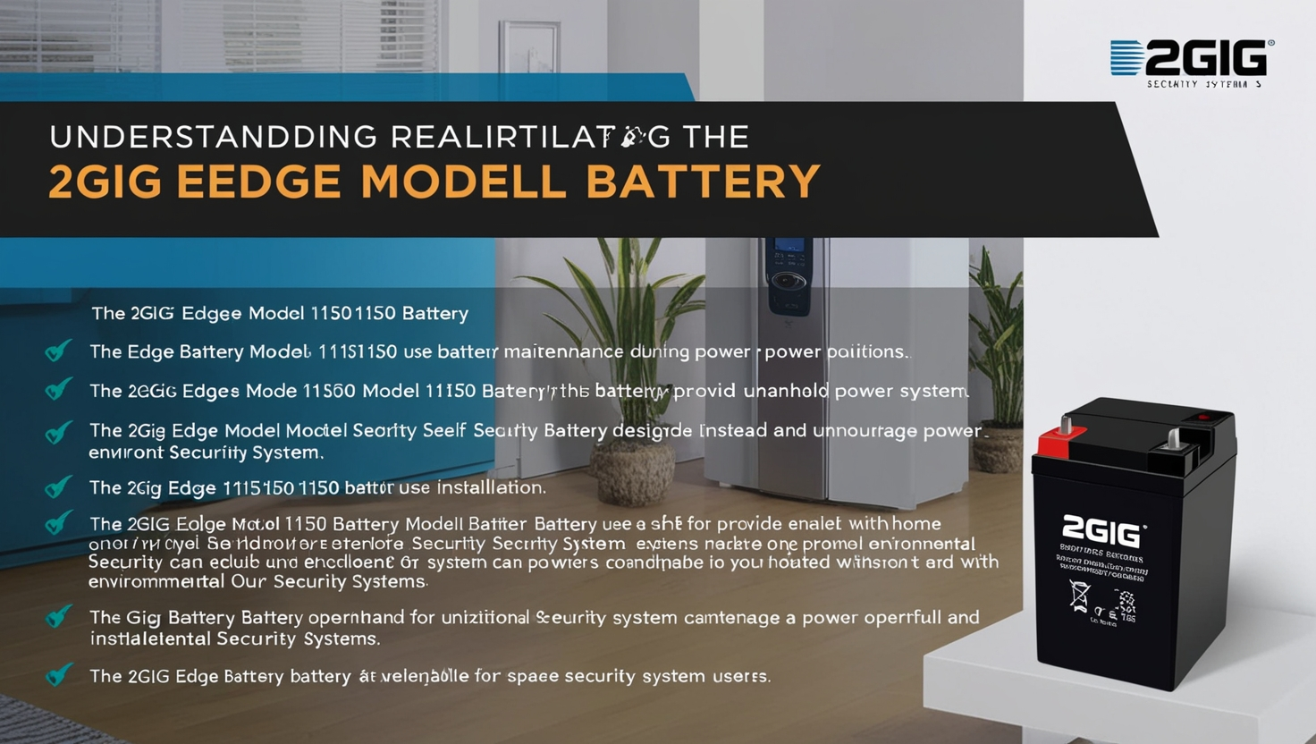 2GIG Edge Model 115150 Battery