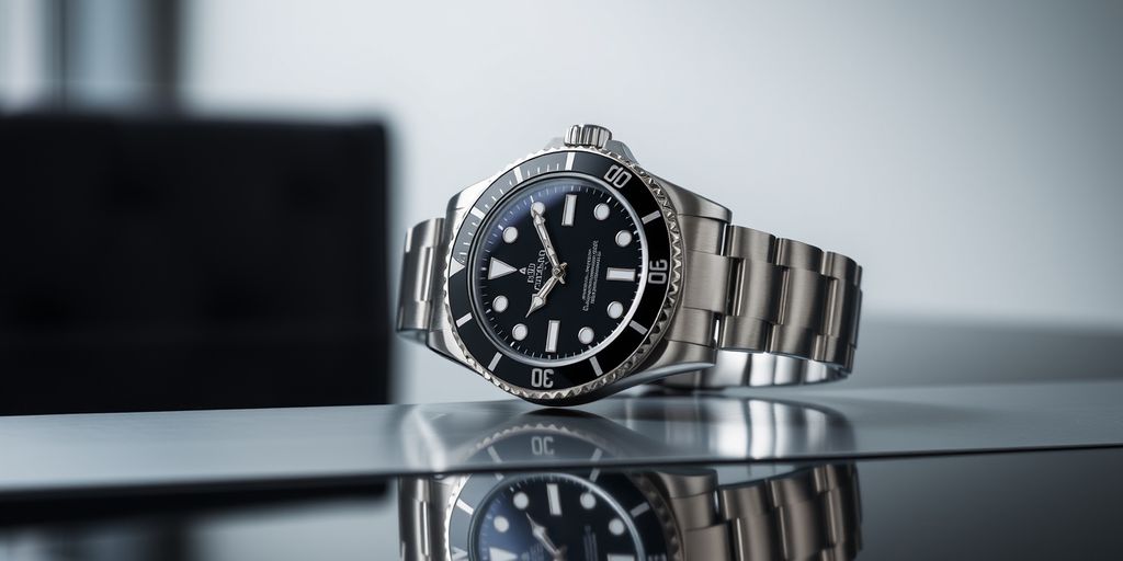 Rolex Submariner on a sleek surface