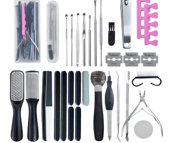 Wobevb 31Pcs Foot & Hand File Pedicure Tools Kit