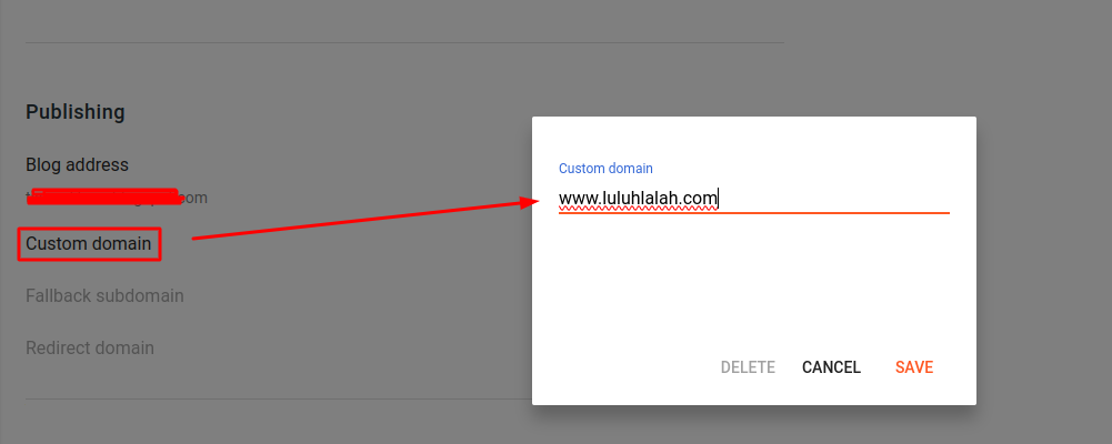 Cara Setting Domain Custom Ke Blogspot