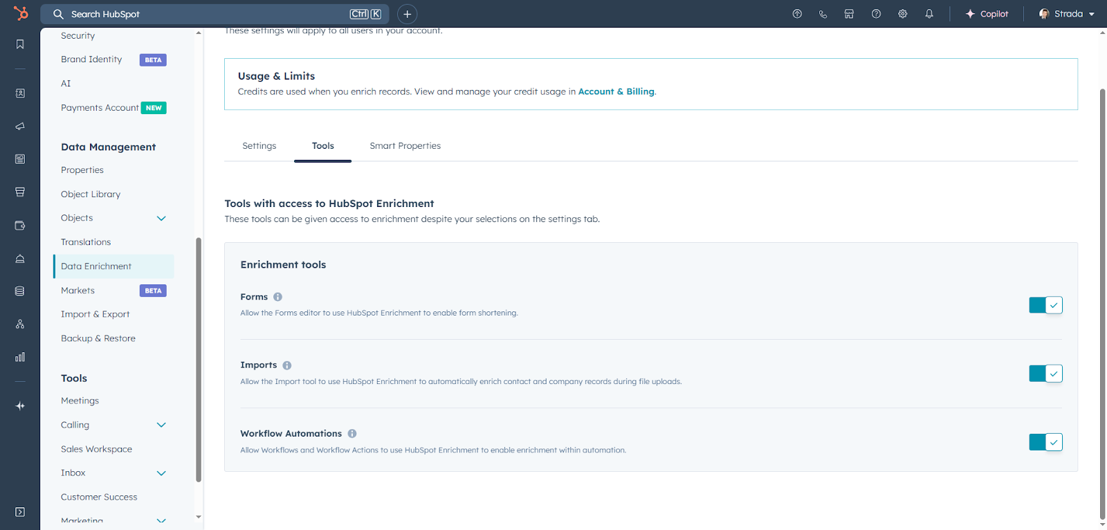 hubspot data enrichment with extra tools