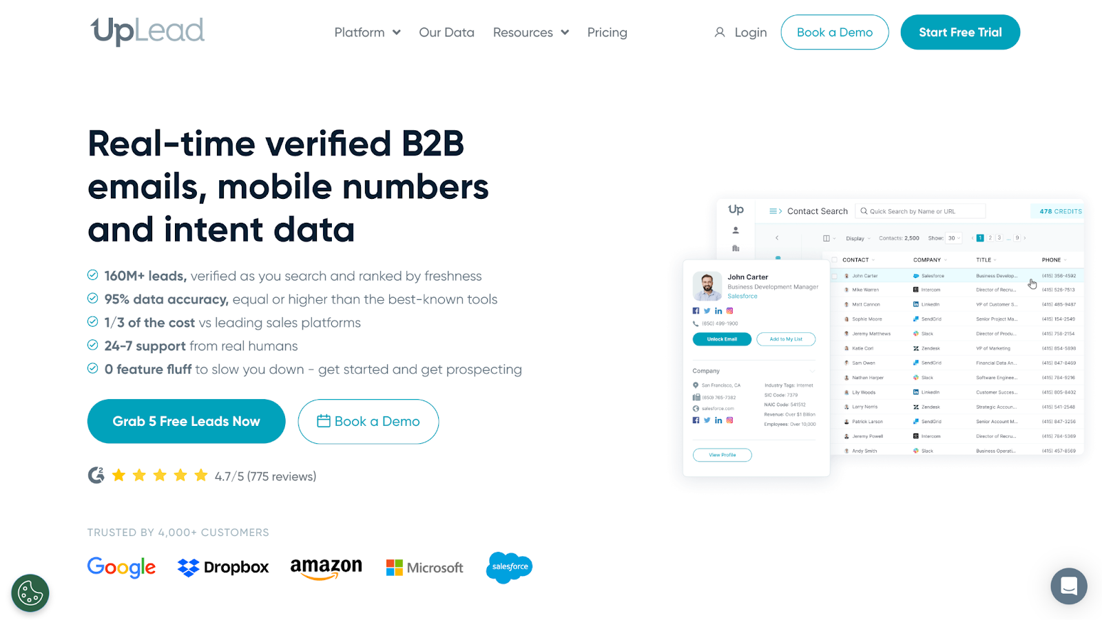 UpLead Landing Page