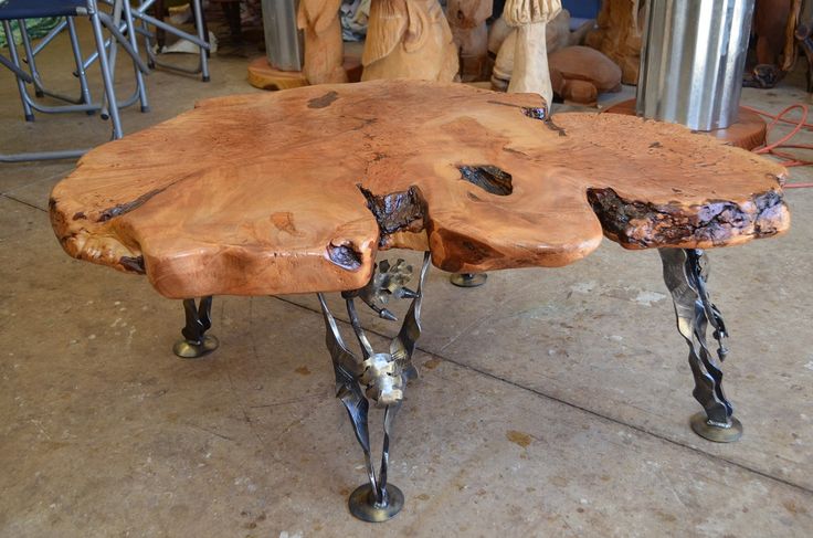 burl wood coffee table