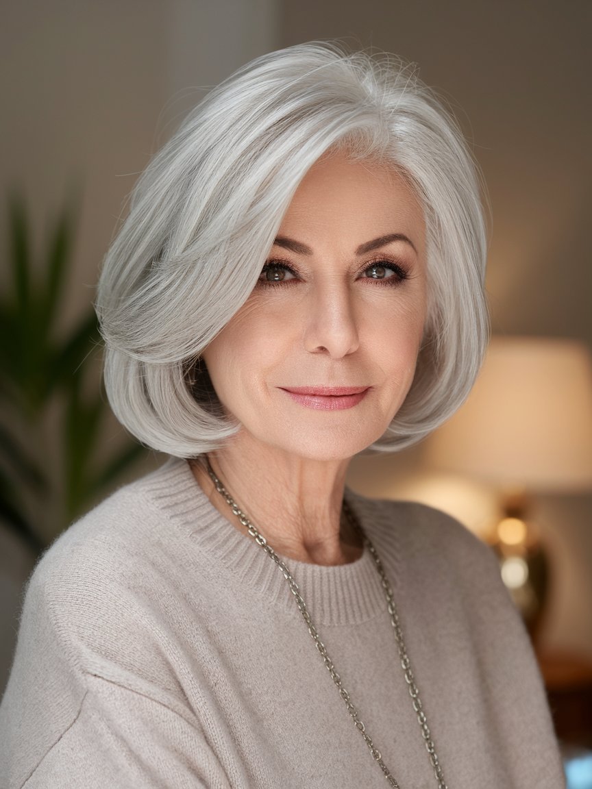 1. Silver Angled Bob