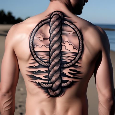 Rope Tattoo on Back