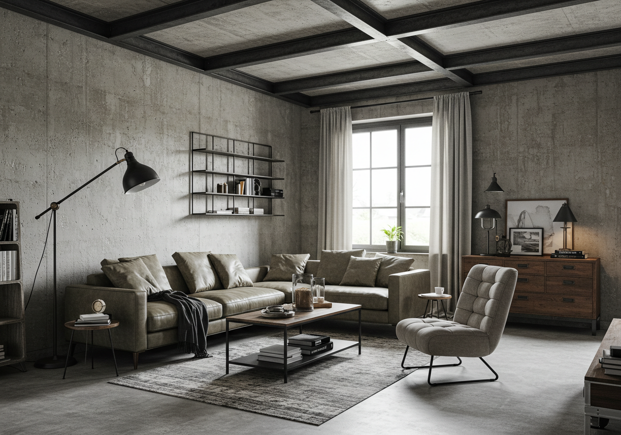 Industrial-Style Vaulted Ceiling