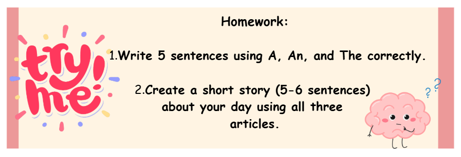 Articles in Sentences