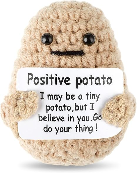 Crochet positive potato gift for coworker.